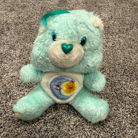 Other - Vintage Kenner Care Bears Bedtime Bear 6” Plush 1983 Kenner Green Blue 80s 1980s